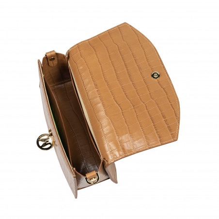 Damentasche 023g Krokodil Braun