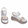 Damen Sandalen 5107 Beige Perlmutt kombiniert