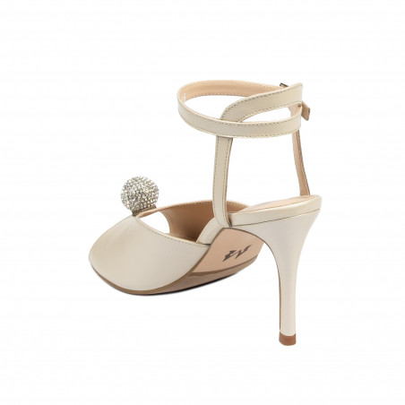 Damensandalen 1329 weiß perlmut