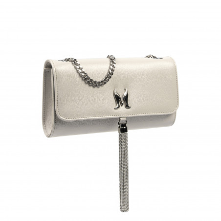 Damenhandtasche Schultertasche 008g 01 hellgrau Kaviar