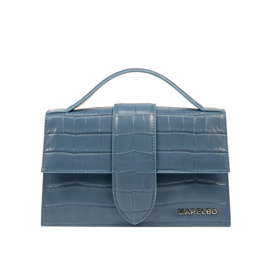 Damentasche Schultertasche 028g 01 Krokodil Blau Damentasche Schultertasche 028g 01 Krokodil Blau