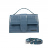Damentasche Schultertasche 028g 01 Krokodil Blau