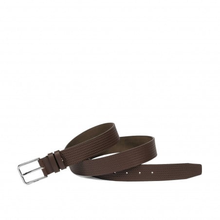Herren Gürtel 70b gepresst braun