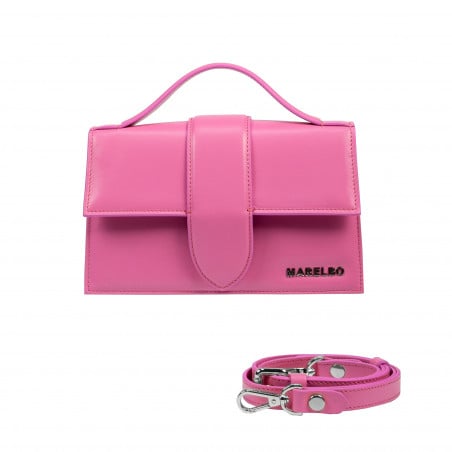 Damentasche über die Schulter 028g 01 pink fuchsia