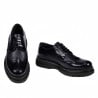 Elegante Herrenschuhe 972 Lack Indigoblau kombiniert