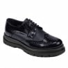 Elegante Herrenschuhe 972 Lack Indigoblau kombiniert