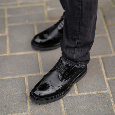 Elegante Herrenschuhe 972 schwarz florantic kombiniert
