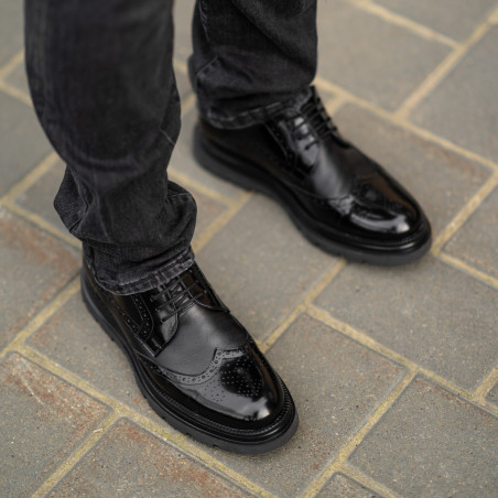 Elegante Herrenschuhe 972 schwarz florantic kombiniert