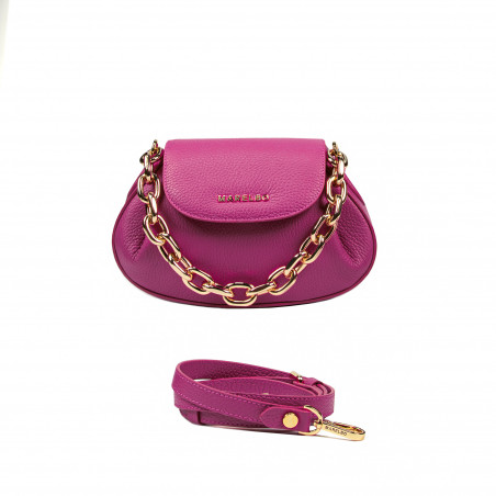 Damen-Schultertasche 027g fuchsia rosa