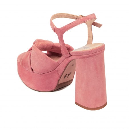 Damensandalen 1310 Rosa Veloursleder