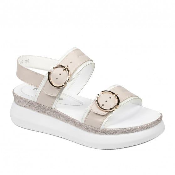 Damen Sandalen 5106 weiß+elfenbein Damen Sandalen 5106 weiß+elfenbein