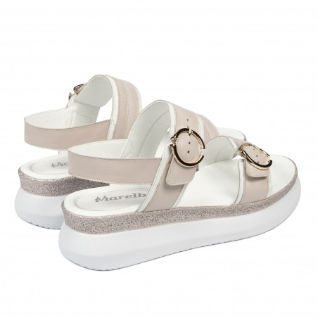 Damen Sandalen 5106 weiß+elfenbein