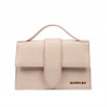 Damentasche Schultertasche 028g Croco Beige