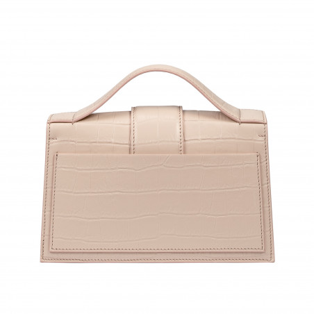 Damentasche Schultertasche 028g Croco Beige