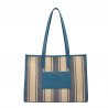 Damen-Strandtasche 031g Blau kombiniert