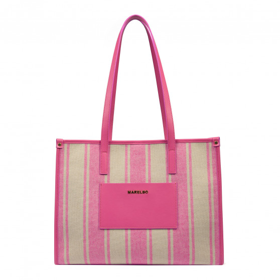Damentasche für den Strand 031g Barbie-Pink kombiniert Damentasche für den Strand 031g Barbie-Pink kombiniert