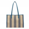 Damen-Strandtasche 031g Blau kombiniert