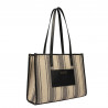 Damen-Strandtasche 031g Schwarz Kombiniert