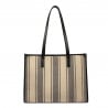 Damen-Strandtasche 031g Schwarz Kombiniert