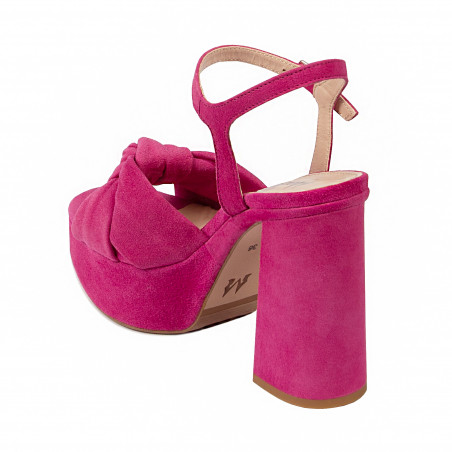 Damensandalen 1310 Rosa Velours 01
