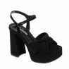 Damen Sandalen 1310 schwarz Veloursleder