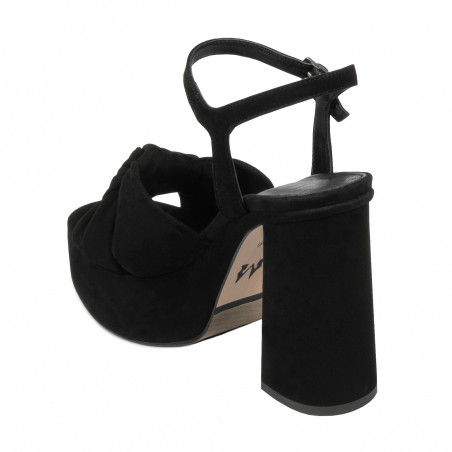 Damen Sandalen 1310 schwarz Veloursleder