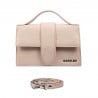 Damentasche Schultertasche 028g 01 Krokodil Beige