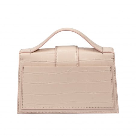 Damentasche Schultertasche 028g 01 Krokodil Beige