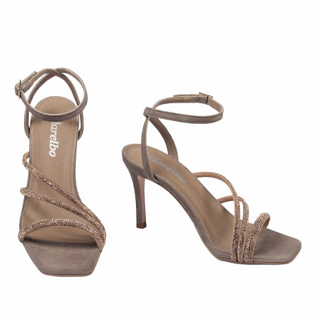 Damen Sandalen 1337 Sand Velours