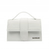 Damentasche Schultertasche 028g 01 Croco Weiß