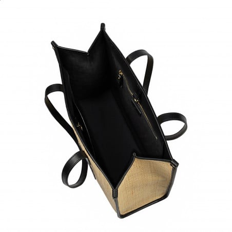 Damen Strandtasche 031g aus kombiniertem Rattan
