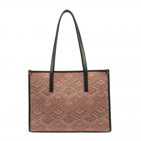 Damentasche für den Strand 031-1g rosa kombiniert motiv