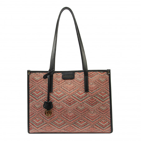 Damentasche für den Strand 031-1g rosa kombiniert motiv