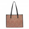 Damenschultertasche für den Strand 031g mit rosa kombiniertem Motiv