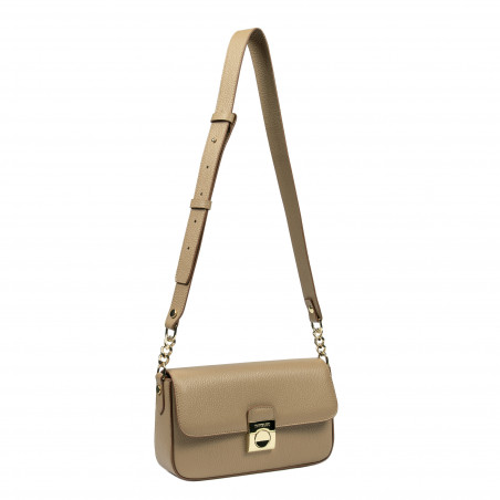 Damen-Schultertasche 025g biz cappuccino