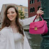 Damentasche 022g Fuchsia-kombiniert lifestyle