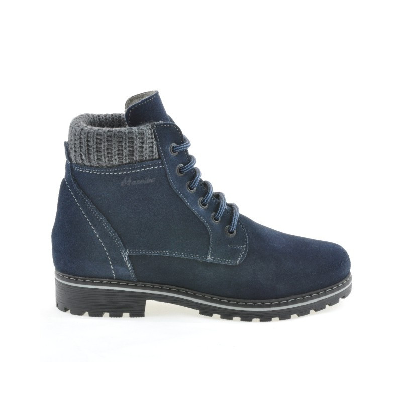 Damen Stiefel 3269 Indigo Veloursleder