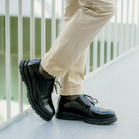 Elegante Herrenschuhe 972 schwarz florantic kombiniert