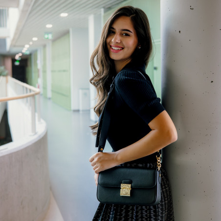 Damentasche Schultertasche 025g Biz Schwarz