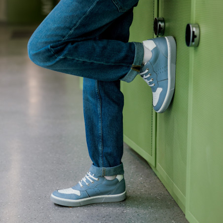 Kinderschuhe 2014 blau+weiß lifestyle