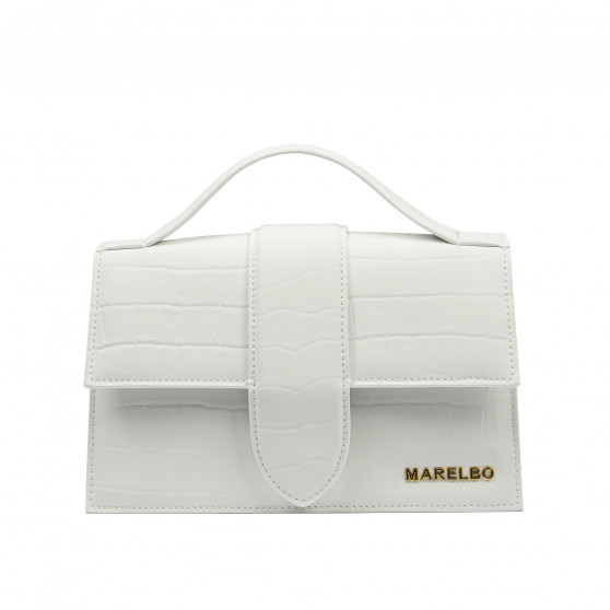 Damentasche Schultertasche 028g Croco Weiß Damentasche Schultertasche 028g Croco Weiß