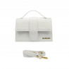 Damentasche Schultertasche 028g Croco Weiß
