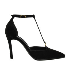 Elegante Damenschuhe 1323 schwarzer Velours