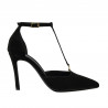Elegante Damenschuhe 1323 schwarzer Velours