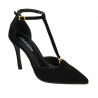 Elegante Damenschuhe 1323 schwarzer Velours