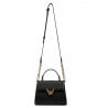 Damentasche Schultertasche 032g schwarz Kaviar