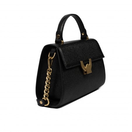 Damentasche Schultertasche 032g schwarz Kaviar