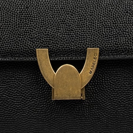 Damentasche Schultertasche 032g schwarz Kaviar