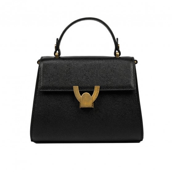 Damentasche Schultertasche 032g schwarz Kaviar