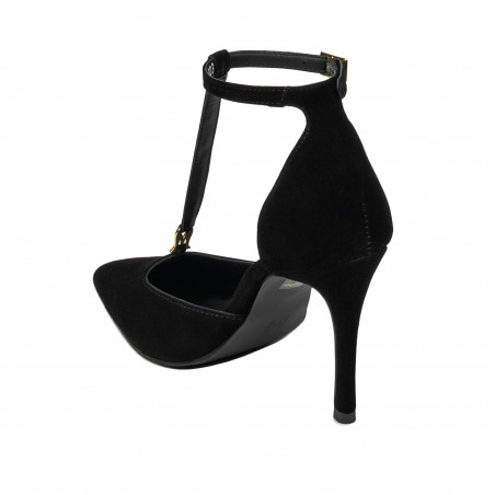 Elegante Damenschuhe 1323 schwarzer Velours